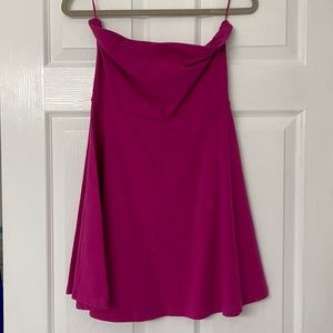 Strapless pink dress